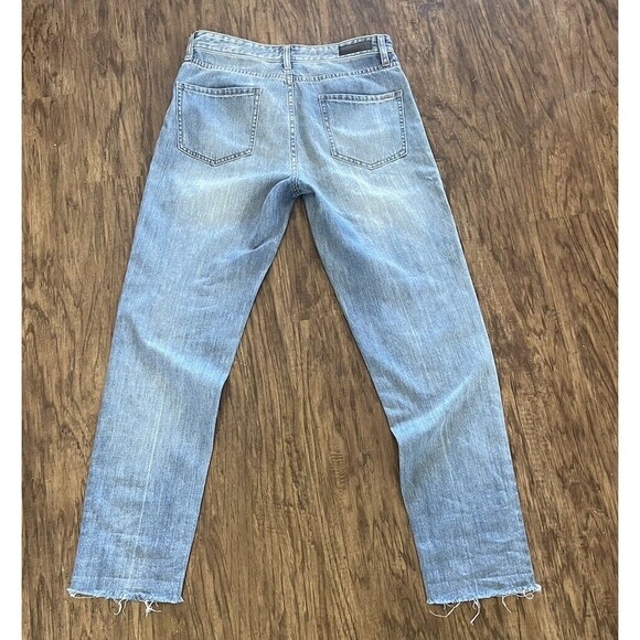 Armani Exchange Jeans J06 Boyfriend Women 27 Medium Wash Straight Leg Distressed - Picture 2 of 8